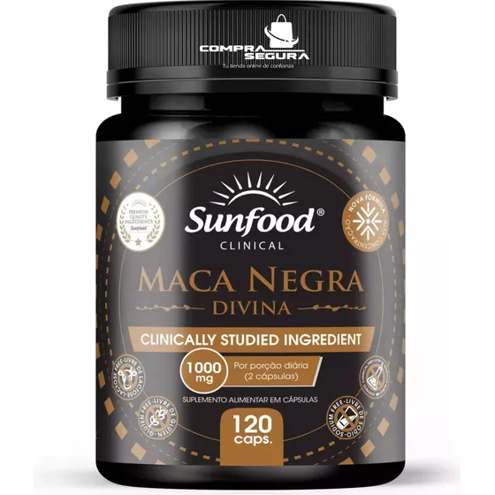 Maca Peruana Negra 120 Cápsulas Sunfood