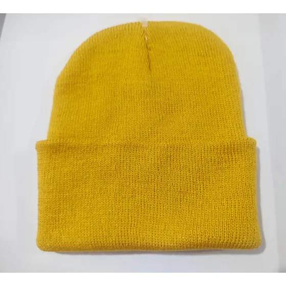Gorro Rocky De Lana Doble Capa Premiun Colores Liso Grueso