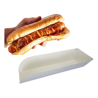 Charola Hot-dog 200pz Económicas De Kraft Armable 19x9 Cms Charola Hot-dog 200pz Económicas De Kraft Armable 19x9 Cms