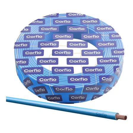 Cabo Fio Elétrico 4mm Flexível Azul 100m Corfio Azul