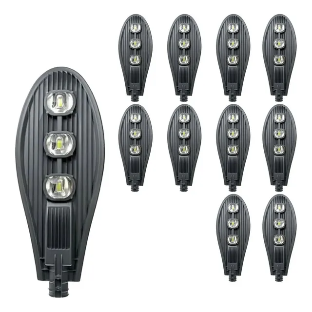 Kit 10 Luminárias Pública Ultra Led Cob 300w 6500k Ip67