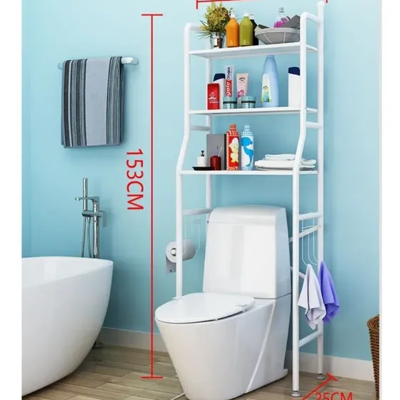 Estante Mueble Organizador De Baño 3 Niveles Repisa Color Blanco | Cuotas sin interés