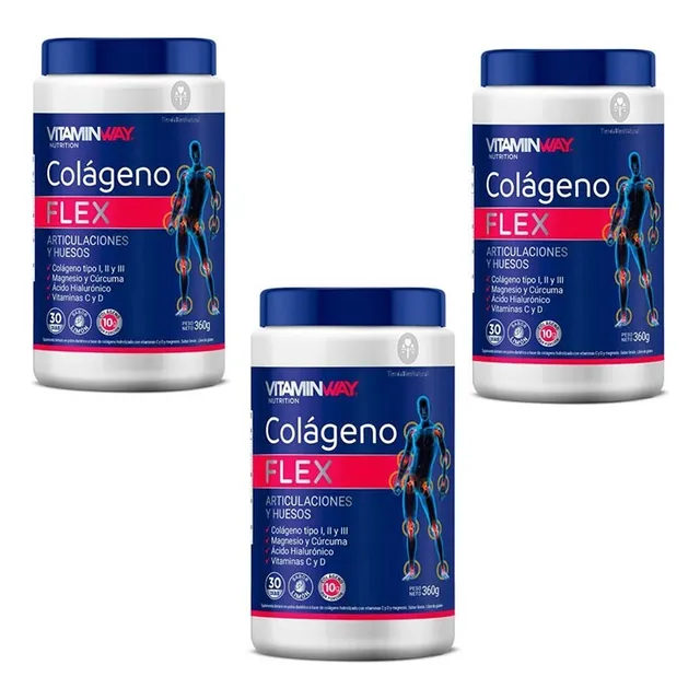 Colágeno Articulaciones X 360g Flex Vitamin Way Promo X 3