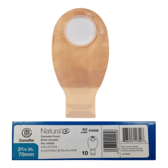 10 Bolsa Ostomia Natura 416422 Convatec  - Deltamed