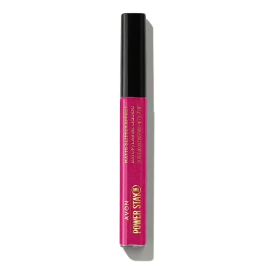 Batom Líq Matte Avon Glitter Effect Cor Magenta Reluzente