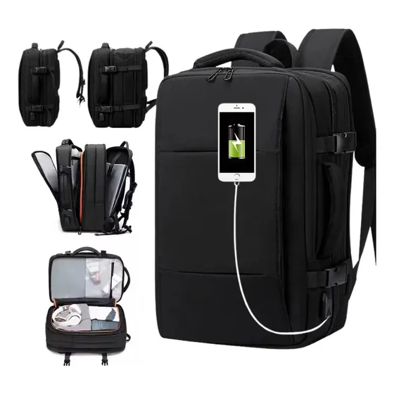 Maleta De Mano Viaje Cabina Expandible Cuero Impermeable