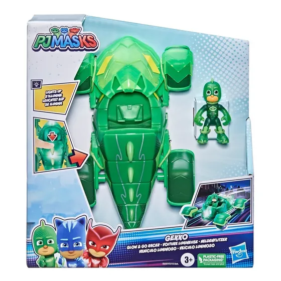 Pj Masks Gekko Vehículo Luminoso + Figura Hasbro