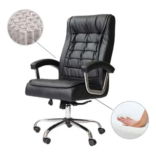 Cadeira De EscritĂłrio Presidente ErgonĂŽmica Com 42 Molas Ensacadas, Sistema Relax Com Trava, Pillow Top, Monique Big Preta Cadeira De EscritĂłrio Presidente ErgonĂŽmica Com 42 Molas Ensacadas, Sistema Relax Com Trava, Pillow Top, Monique Big Preta
