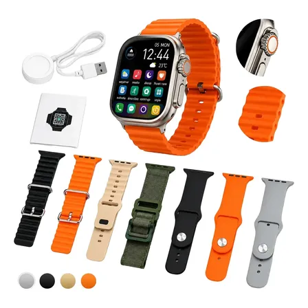 Relógio Smartwatch Wisme Ws10-2 Com Kit 7 Pulseiras Dourado Kit