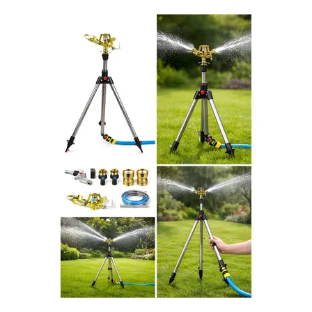Kit 2 Aspersor Irrigador Tripé Profissional Regulável Jardim