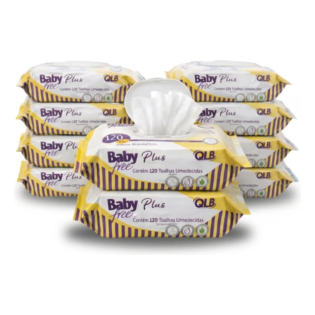 Lenços Umedecidos Baby Free Plus 1200 Unidades Suave Bebê