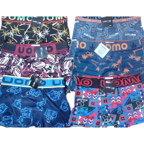 Boxer De ALG/lycra En Lisos/estampados Pack X12 Unidades
