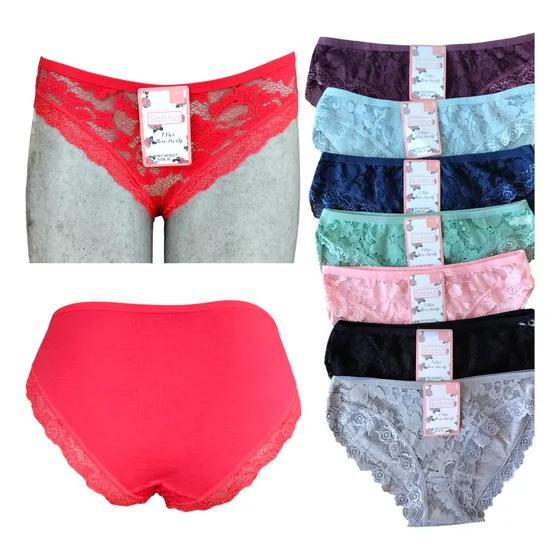 Media Docena De Pantaleta Para Dama Algodón (6 Unidades).
