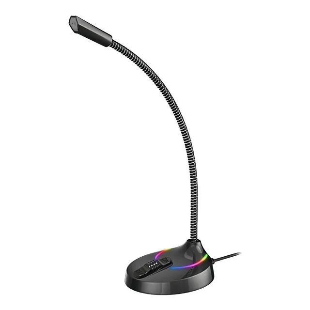 Microfono Gaming Gk55 Para Pc Notebook Rgb Omnidireccional