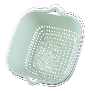 Cesta Para Lavar Frutas Y Verduras De Doble Capa Con Drenaje Cesta Para Lavar Frutas Y Verduras De Doble Capa Con Drenaje