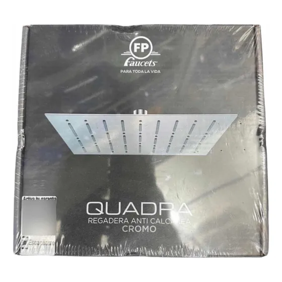 Regadera Acero Quadra Fp Anticalcarea Cuadrada De 8
