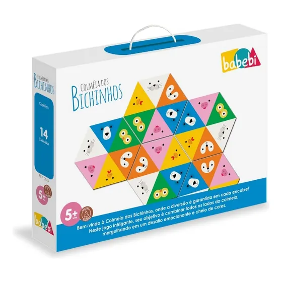 Jogo Colméia Dos Bichinhos Brinquedo Madeira Babebi Autismo