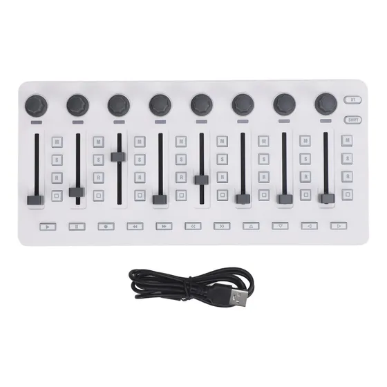 Controlador Midi Mixer 8 Botões De Pressão 43 Teclas De Cont