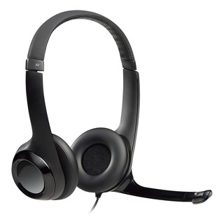 Headset Com Fio Usb Logitech H390 Microfone Almofadas Couro Headset Com Fio Usb Logitech H390 Microfone Almofadas Couro