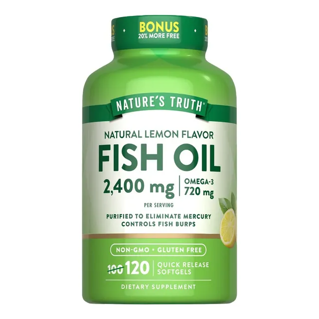 Omega 3 Fish Oil 2400mg 120 Capsulas Nature's Truth