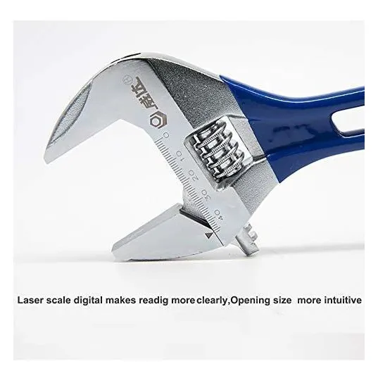 Llave Inglesa Ajustable Apertura Grande Mango Corto 4