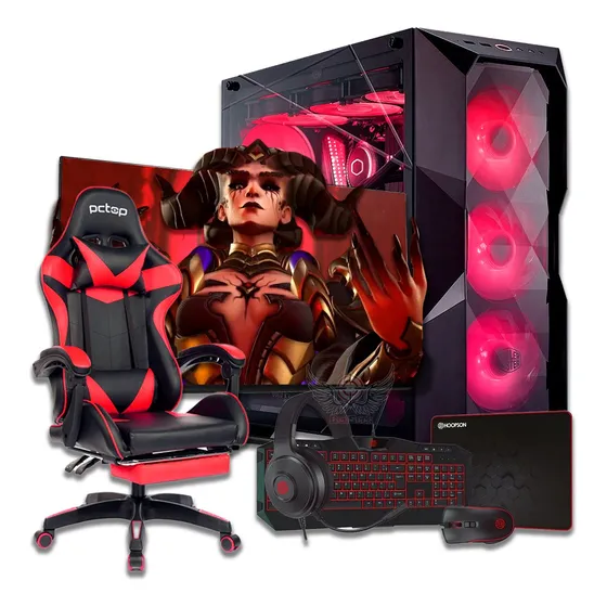 Pc Game Completo Barato 16gb Ram Ssd 560gb + Cadeira + Wifi