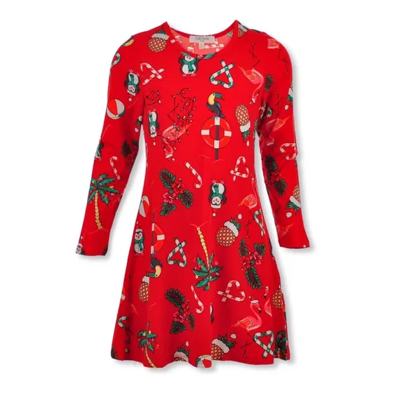 Espectacular Vestido Para Navidad De Niñas Fashion Talla 7-8