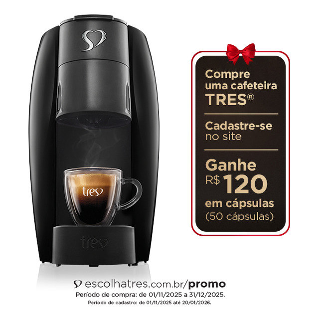 Tres Corações Cafeteira Elétrica Lov Basic De Espressos E Multibebidas Automática Cor Pret...