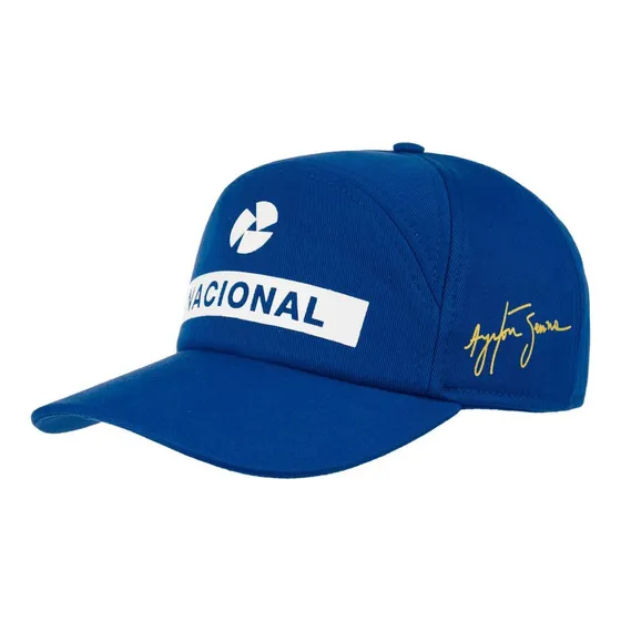Boné Nacional Original Ayrton Senna Azul Royal
