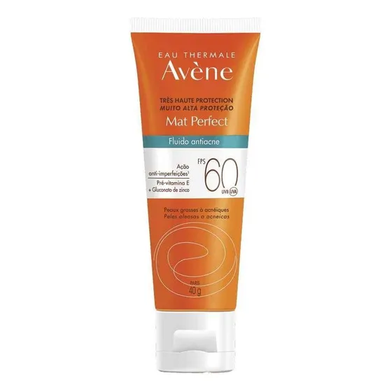 Protetor Solar Facial Mat Perfect Fluido Antiacne Com Fps 60 De 40g Avène