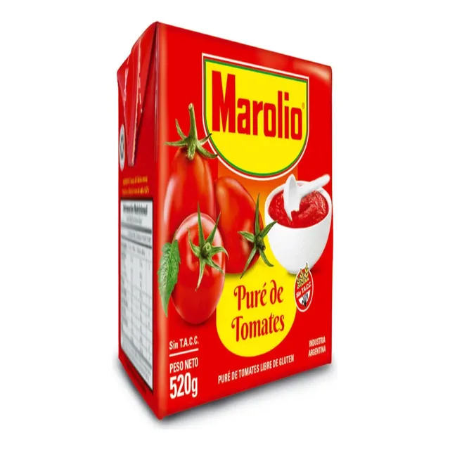 Pure De Tomate Marolio Tetra 520g X24u