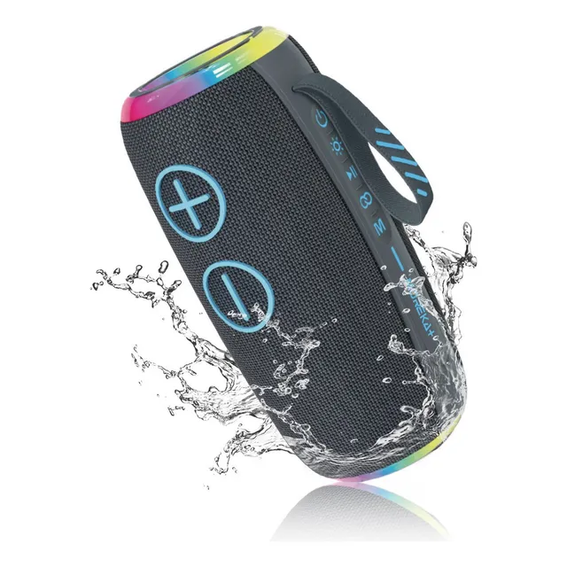 Bocina Bluetooth Portátil Resistente Al Agua 20w 3600mah Led