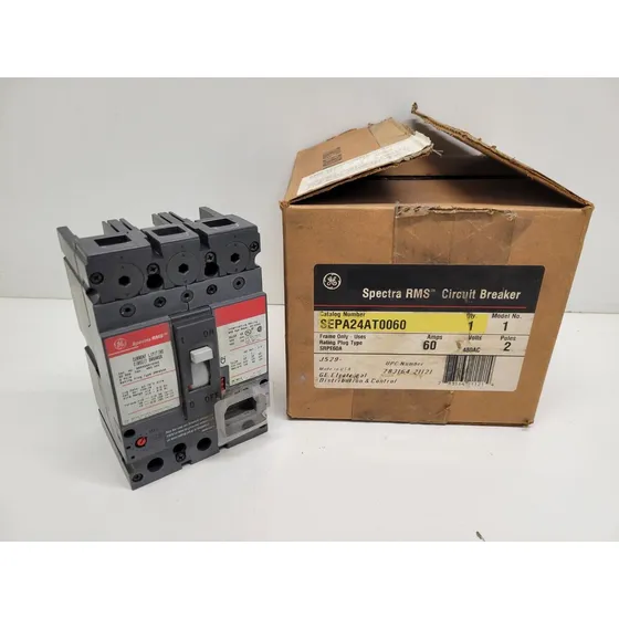 New Old Stock! Ge 2p 480vac 60a Spectra Rms Circuit Brea Cco