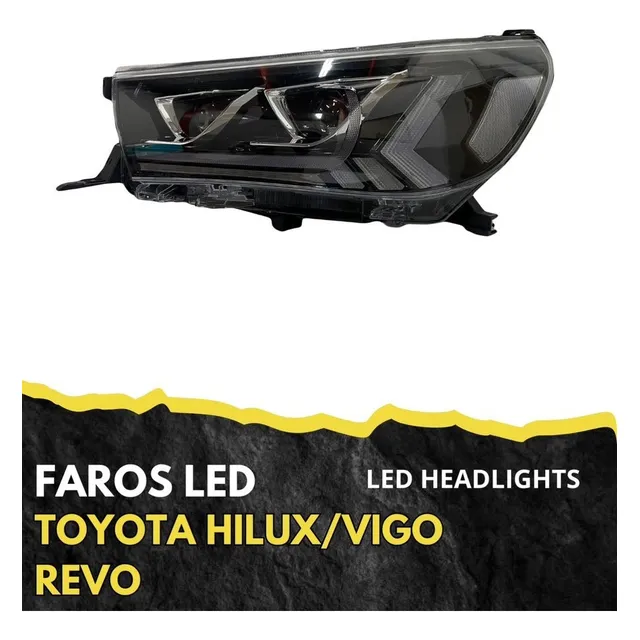 Faro Led Hilux Revo Led Headlight Drl Luz Dinámica