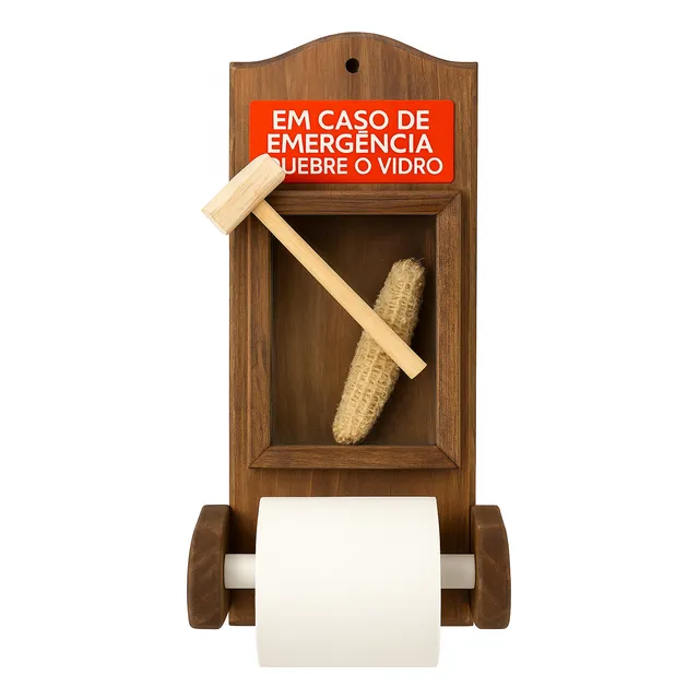 Porta Papel Higiênico Sabugo Decoração Rústico Decoracao