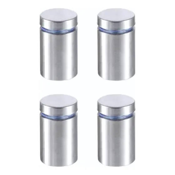 Separador De Vidrio En Acero Inoxidable 12x20mm (4und)