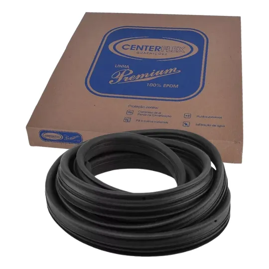 Borracha Porta Guarnição Centerflex Tri Bulbo Com Aba 4000mm