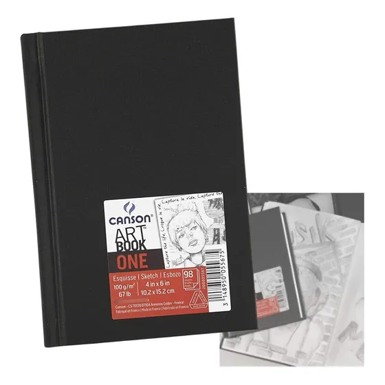 Caderno Sketchbook A6 Canson 100g/m Diário Desenho Gráfico