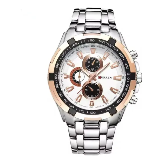Reloj Curren 8023 Hombre Dorado Acero Inoxidable