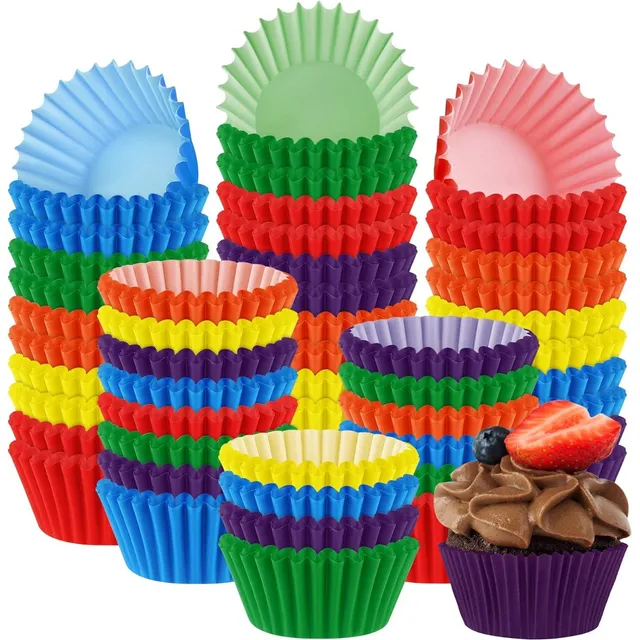Pirotines Para Cupcakes Muffins Descartables De Colores X300