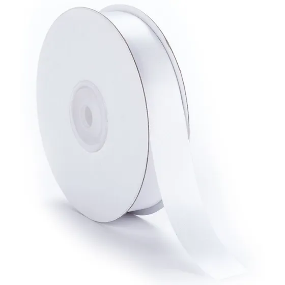 Cinta Blanco Raso Tela Satín Moños 50 Mts X 2.5 Cm 