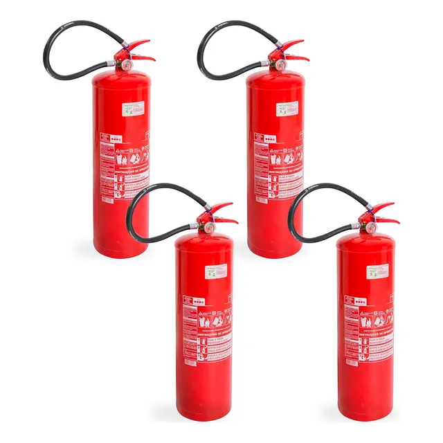 Kit 4 Extintor Pqs 6kg Abc + Placa E Suporte - Frete Grátis