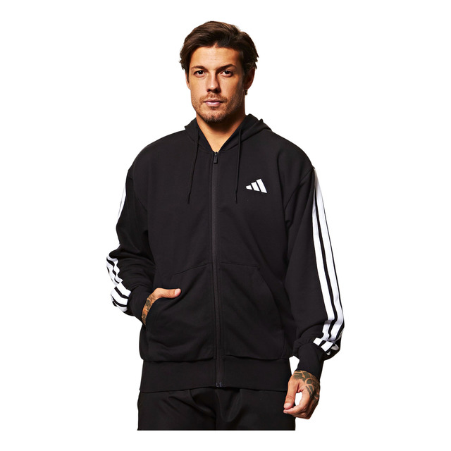 Moletinho Casual Masculino Essentials Três Listras adidas Moletinho Casual Masculino Essentials Três Listras adidas
