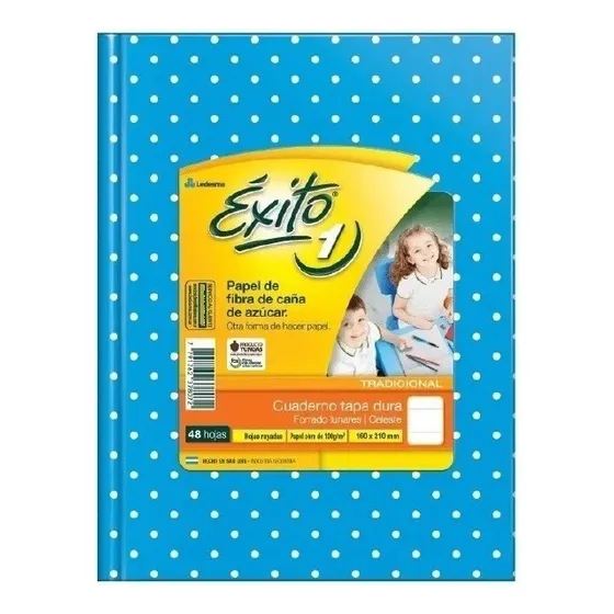 Cuaderno Lunares Nº 1 48 Hojas Rayado Celeste Exito