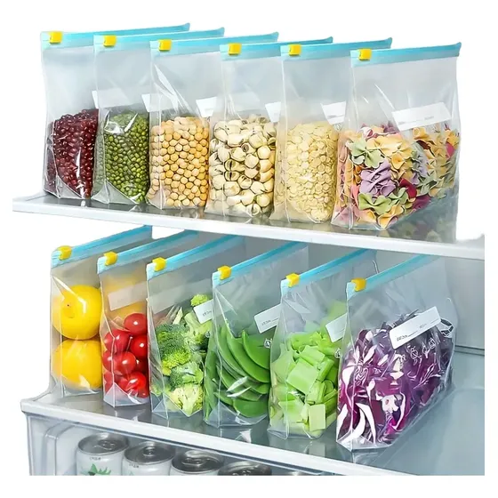45 Bolsas Reutilizables Sellables Cocina 20 Chicas 15 M 10 G 45 Pieces Includes 20 Small 15 Medium And 10 Large