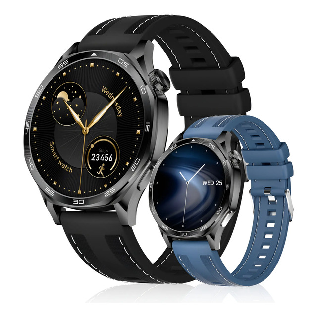 Relógio Inteligente Smartwatch Aurafit Am29 Tela Amoled 1.43 Laranja Esportiva Preto/azul ...