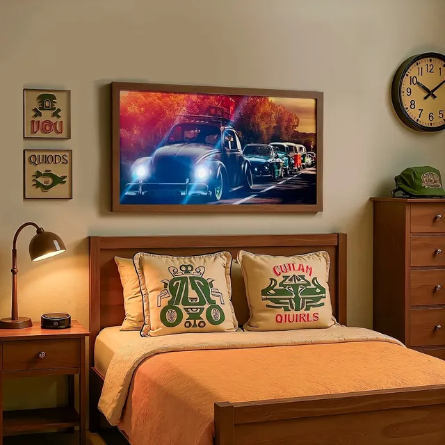 Quadro Luminoso Decorativo Com Led 103x70cm Mdf Quarto Sala