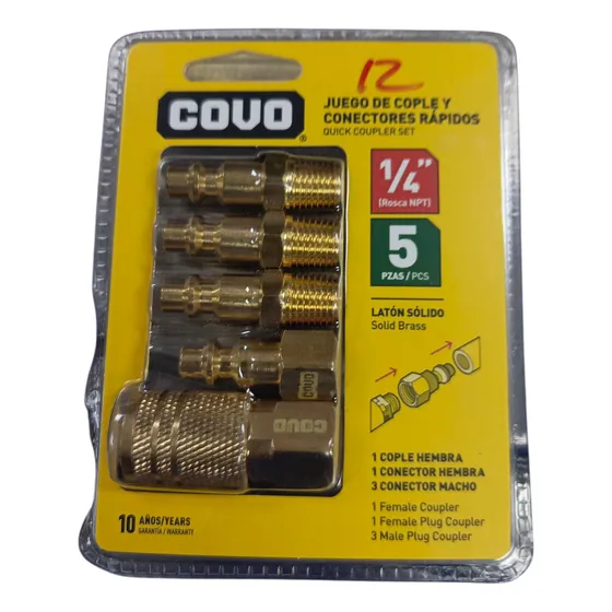Juego/kit De 5 Piezas De Acoples Y Conectores Rápidos