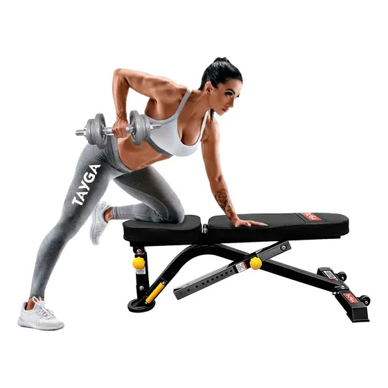Banco De Gym Multiposiciones Tayga Bk4006 Color Negro