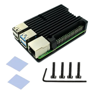 Case De Metal Aluminio Para Raspberry 4 Pi4 Sem Ruido Case De Metal Aluminio Para Raspberry 4 Pi4 Sem Ruido